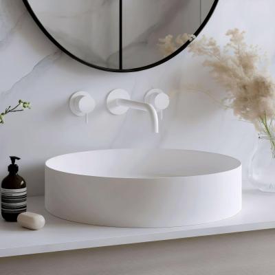 Waterevolution Flow 3-lyukas beépített mosdócsaptelep matt fehér kifolyóval 15 T1163FBR-15