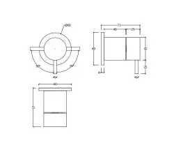 Waterevolution Flow inbouw 2-utas váltó kerek rozettával króm T1482S01