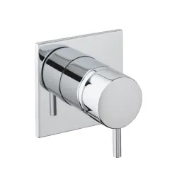 Waterevolution Flow inbouw 3-utas váltó kerek rozettával matt fekete T1483SPR