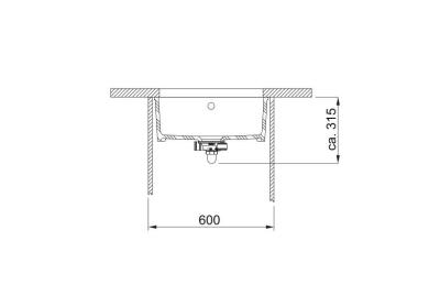 Franke spoelbak Fraceram Kubus KBK110.50 Glacier beépíthető 1260335712