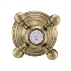 PB klasszikus csaptelep beépített elzárócsap csillagfogantyúval Bronz 1208855572