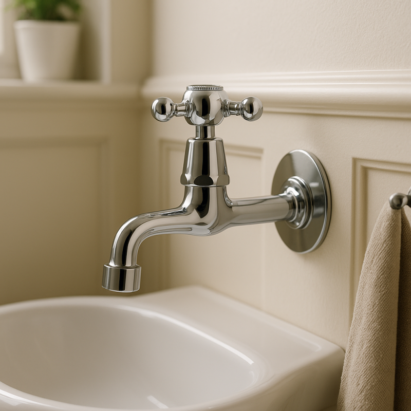 PB klasszikus falra szerelhető csaptelep csillag alakú fogantyúval, hideg vizes, krómozott 1208855592