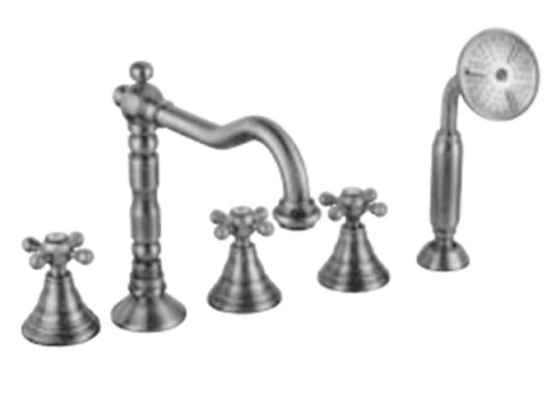 PB klasszikus 5-lyukú kádperemcsap csillaggombokkal rozsdamentes acél 1208855792