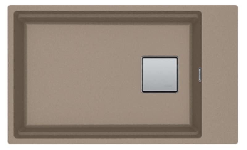 Franke Kubus KNG 110.62 mosogató 72x42 taupe gránit alsó szerelésű csaptelep hellyel 125.0512.516