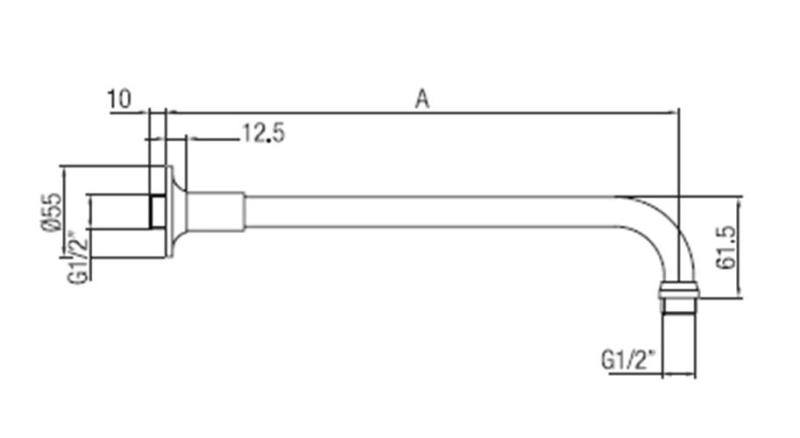 PB klasszikus zuhanykar bronz 40cm 1208898922