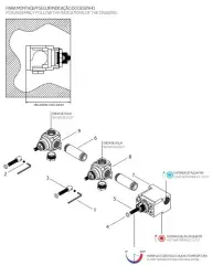 Waterevolution Flow inbouw douchethermostaat met 3 stopkranen matzwart 1208916232