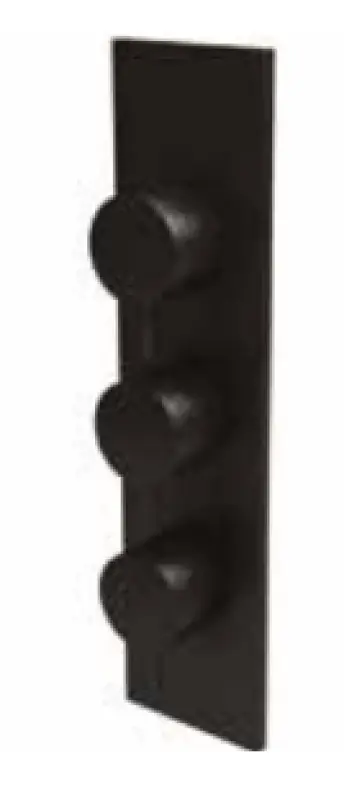 Waterevolution Flow beépíthető zuhanytermosztát 1 leálló szeleppel és 1 váltószeleppel, matt fekete hátlappal 1208916242