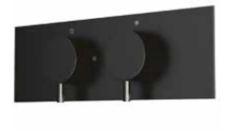 Waterevolution Flow beépített zuhanytermosztát átkapcsolóval és hátlaplemezzel matt fekete 1208916272