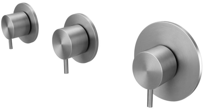 Waterevolution Flow beépített zuhanytermosztát 2 teljes rozsdamentes acél leállószeleppel 1208916472