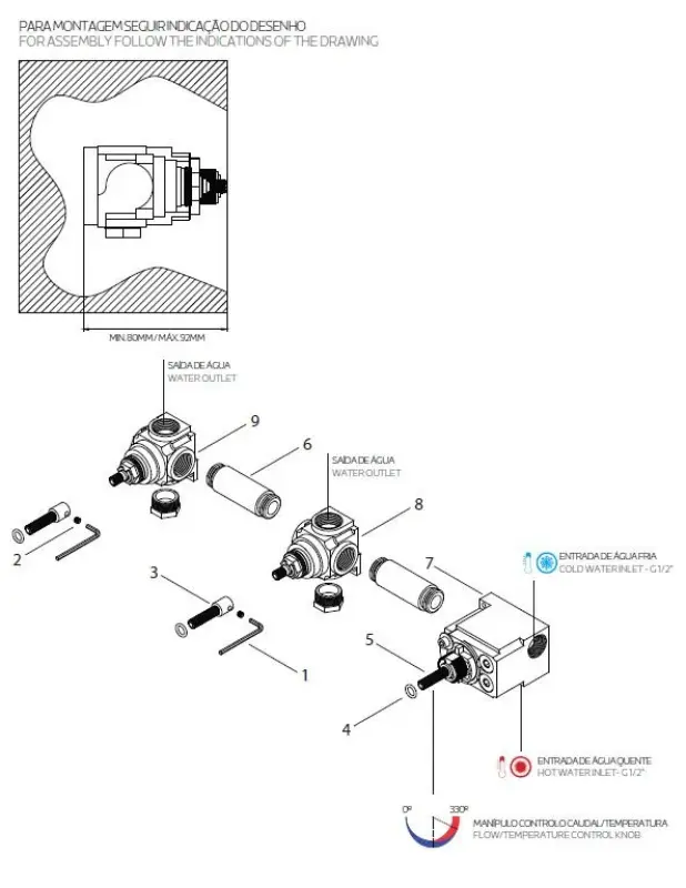Waterevolution Flow inbouw douchethermostaat met 3 stopkranen chroom 1208916502

Waterrevolúció Flow beépített zuhanytermosztát 3 elzárószeleppel króm 1208916502
