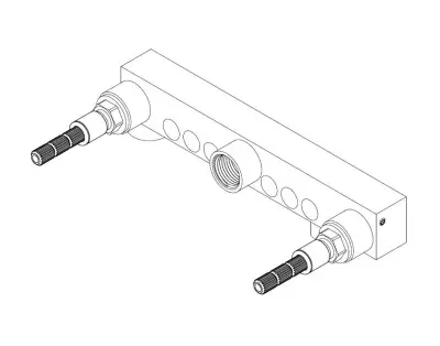 Waterevolution Cruz 3-lyukas beépített mosdócsaptelep, 15 cm-es kifolyó, matt fekete 1208916582