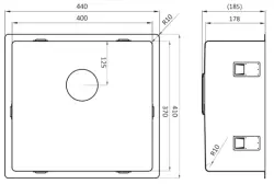 Lorreine 40SP37 Superplug rozsdamentes acél mosogató 40x37 cm síkbeépítés alsó beépítés és felső beépítés 1208920518