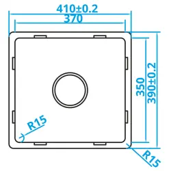 Caressi Basic Line RVS mosogató 37x35 süllyesztett, beépített, felépített CABL37R15 1208920569