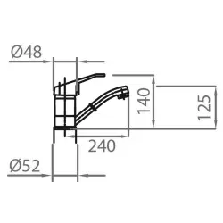 Caressi Basic Line Chroom éénhendel keukenmengkraan CABL110CH 1208920582