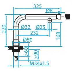 CARESSI Black Line egykaros konyhai keverőcsaptelep fekete rozsdamentes acél CA109BK ECO 1208920649