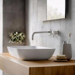 Waterevolution Flow beépíthető mosdócsaptelep rozsdamentes acél, hossza 21 cm T116BIEV2