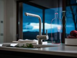 Franke masszív rozsdamentes acél konyhai csaptelep Atlas Neo forgatható kifolyó 115.0521.435