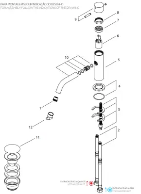 Waterevolution Flow mosdócsap PVD csiszolt réz T110CPE