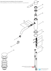 Waterevolution Flow mosdócsap PVD kefélt fegyverfém T110GME