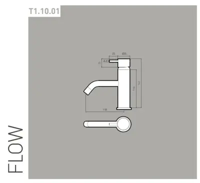 Waterevolution Flow mosdócsap PVD csiszolt világos arany T110WGE