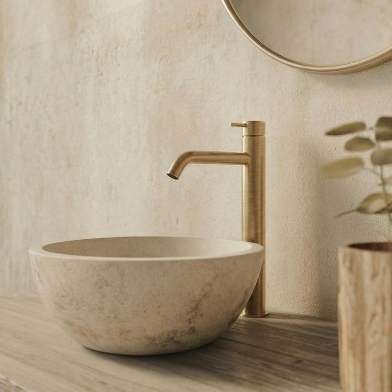 Waterevolution Flow sink faucet for washbasins, brushed brass T115LE