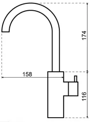 Waterevolution Flow magas modell mosdócsap kefélt sárgaréz T1121FULE