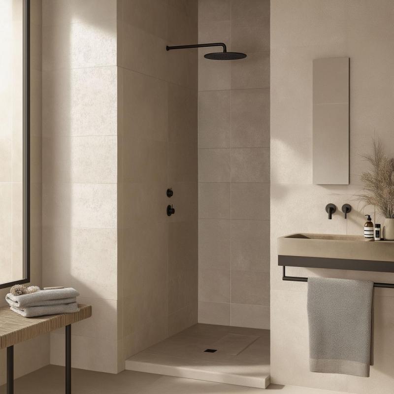 Waterevolution Flow inbouw douchethermostaat met 1 stopkraan mat zwart 1208920977