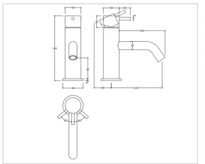 Waterevolution Flow mosdócsaptelep, csiszolt sárgaréz T1101ALE