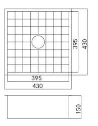 Caressi Cato csempemosogató 40cm beépíthető CATO4040 1208921378
