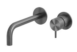 Waterevolution Flow beépíthető mosdócsaptelep PVD Gun Metal, 15 cm-es kifolyóval T116BME-15