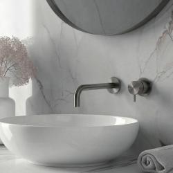 Waterevolution Flow beépíthető mosdócsap PVD Gun Metal, 21 cm-es kifolyóval T116BGME-21