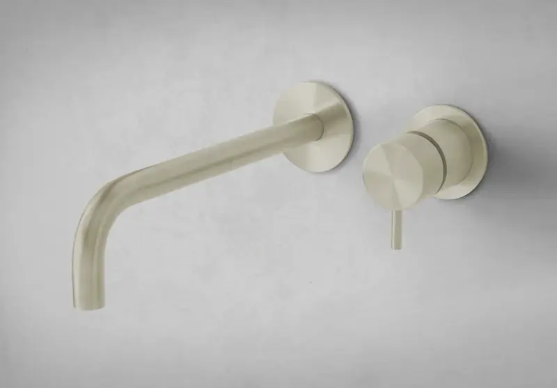 Waterevolution Flow beépíthető mosdócsaptelep PVD fehér arany, 15 cm-es kifolyóval T116BWGE-15