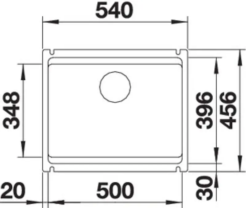 Blanco Etagon 500-U alulról szerelhető mosogató bazalt 525154