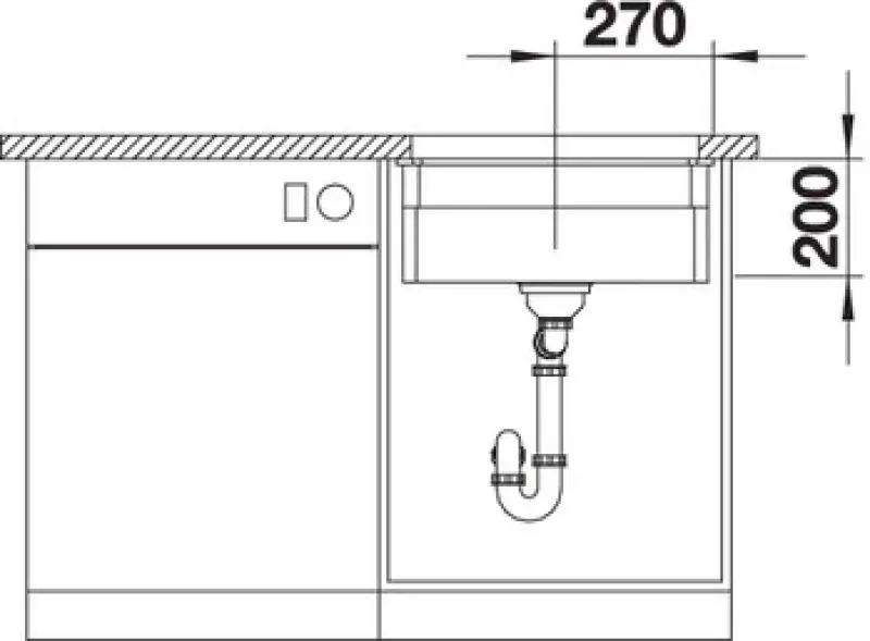 Blanco Etagon 500-U alulról szerelhető mosogató bazalt 525154