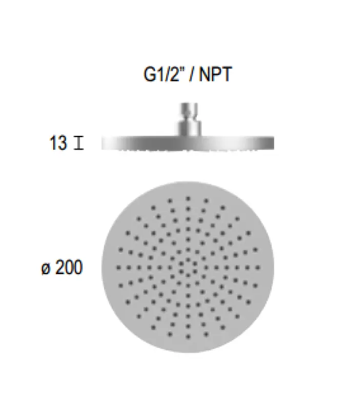 SB Round 316 Esőzuhany fejzuhany 20 cm PVD gun metal 1208946727