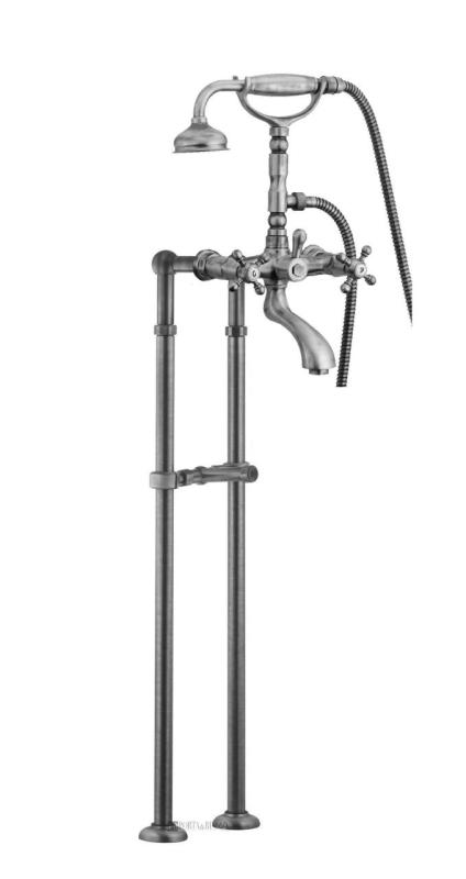 PB szabadon álló fürdőcsap nosztalgikus csillagformájú gombokkal, rozsdamentes acélból, 6000