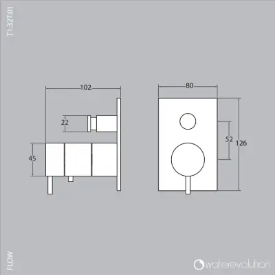 Waterevolution Flow inbouw douchethermostaat met 2 uitgangen mat zwart T132TBBPR met TEC box

Vízforradalom Flow beépíthető zuhanytermosztát 2 kimenettel, matt fekete T132TBBPR TEC dobozzal