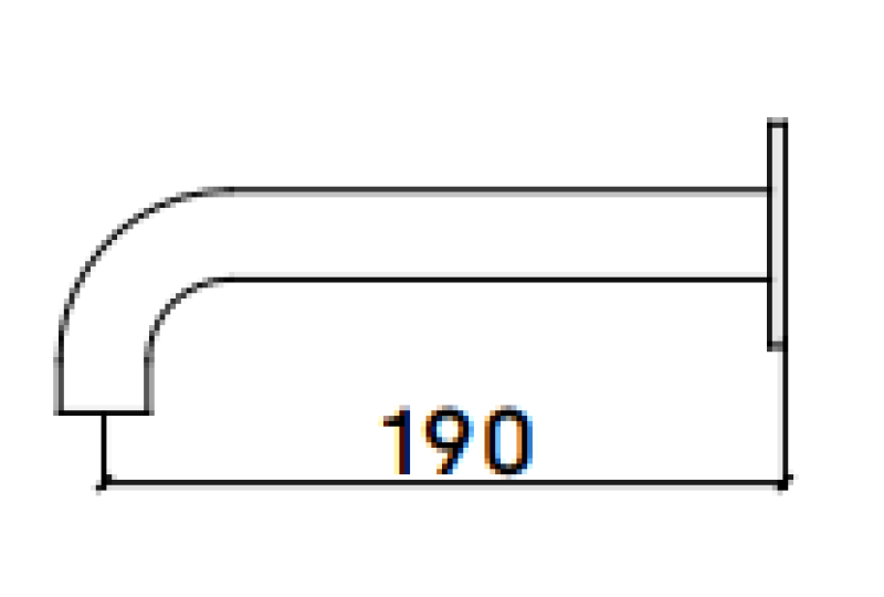 Waterevolution Flow baduitloop 19cm volledig roestvrij staal T167119IE