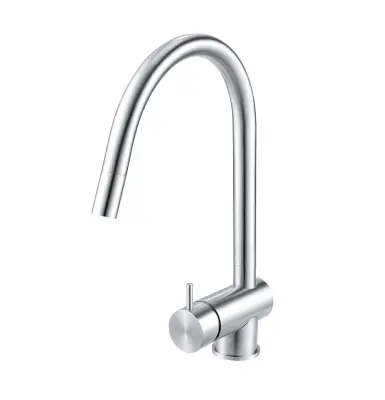 Waterevolution Flow keverőcsaptelep tömör rozsdamentes acélból, kihúzható kifolyóval T155IE