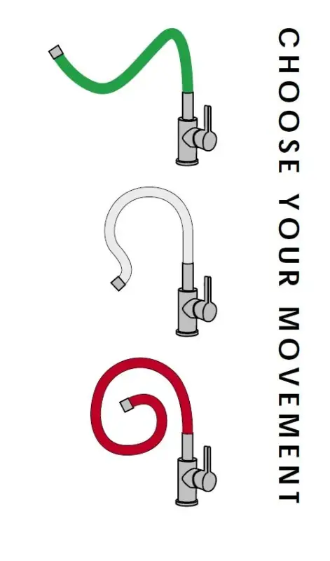 DEMM konyhai csaptelep forgatható kifolyóval króm/fekete 1208947023