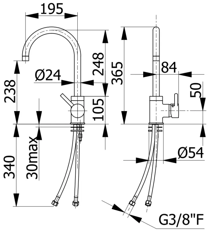 DEMM keverőcsaptelep egykaros, forgatható kifolyóval króm 1208947336