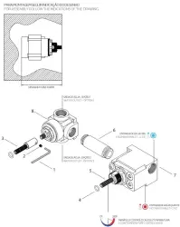 Waterevolution Flow ingebouwde douchethermostaat met 1 omstelkraan gun metal 1208948849