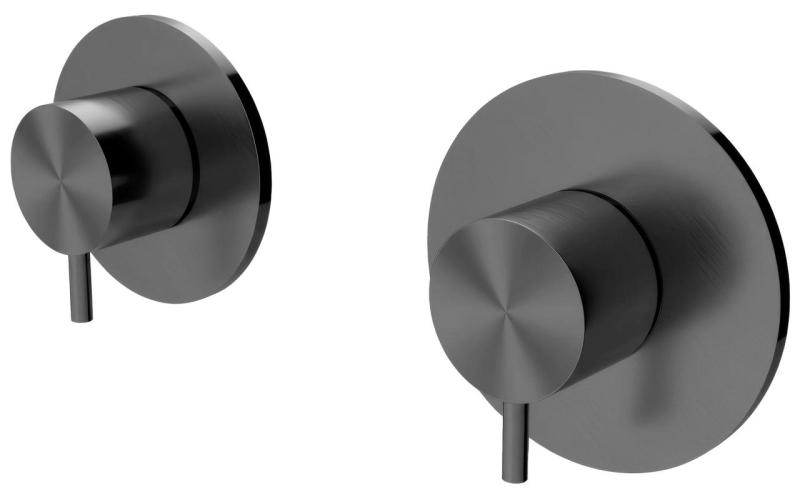 Waterevolution Flow beépíthető zuhanytermosztát 1 átállítócsappal, gun metal 1208948849