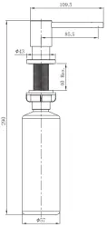 Luxueuze ingebouwde keukenzeepdispenser PVD koper 1208952331