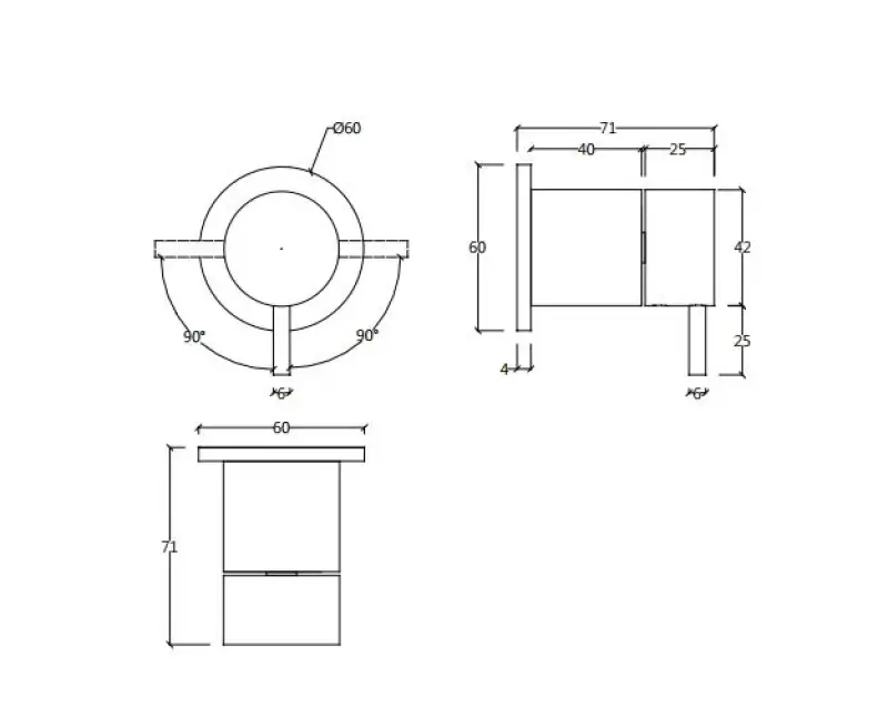 Waterrevolúció Flow beépíthető 2-utas váltó kerek rozettával gun metal T1482S.GME
