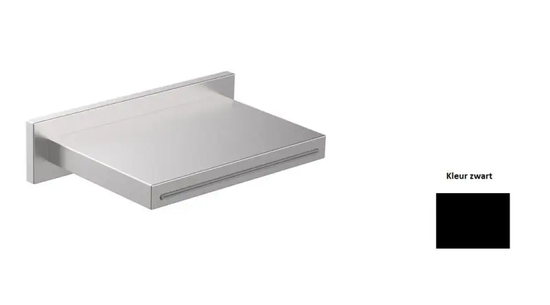 SB Square vízesés kifolyó matt fekete