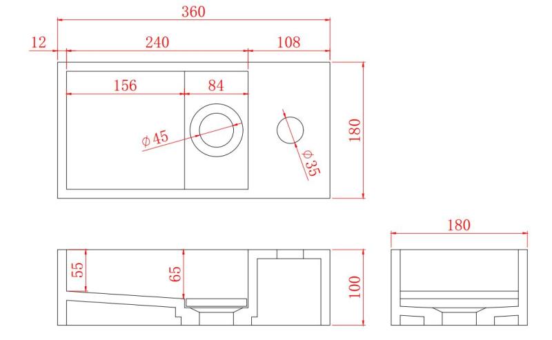 Solid-S Szilárd felületű szökőkút, 36 x 18 x 10 cm, matt fekete, fedéllel 1208953168