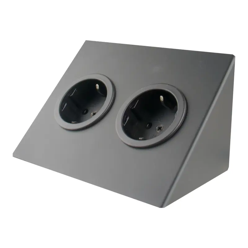 Indux Corner Еnergiezuil vízszintesen elhelyezhető, 2 aljzattal, földelő csatlakozóval, fekete 1208953212