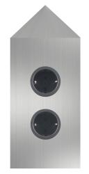 Indux Corner Еnergiezuil 2 csatlakozóval Randaarde Hoek RVS 1208953220