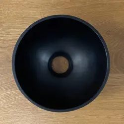Solid S kis mosdó Solid Surface, kör alakú, 20 x 20 x 11 cm, matt fekete, 1208953268